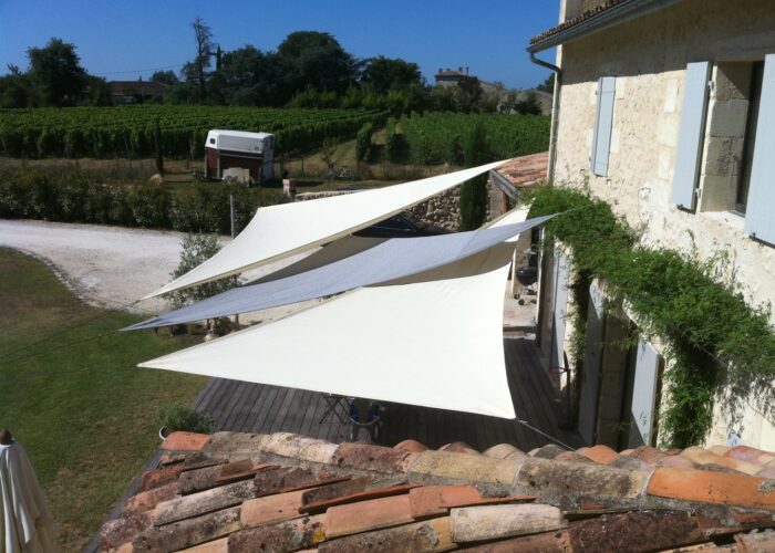 Voiles d'ombrage superposés